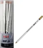 A container of white pencils and a single white pencil with a gold tip. Podgląd zdjęcia produktu