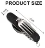6-in-1 Klappbesteck Set 2-teilig, Edelstahl Campingbesteck Produktbild-Vorschau 5