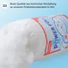A close-up of a roll of white filling material, with text overlays and branding visible. Produktbild-Vorschau