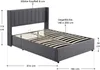 Juskys Polsterbett Savona 140x200 cm - Bett mit Stauraum, Produktbild-Vorschau 7