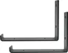 Two black metal shelf brackets are shown against a white background. Produktbild-Vorschau