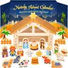 Vianočný kalendár Kerststal pre deti, 24 dní, drevená Náhľad obrázku produktu 1