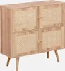 sweeek - Kinderkommode mit Holzlook und 4 Rattantüren - Produktbild-Vorschau 5