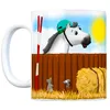 Kaffeebecher mit weißes Springpferd Motiv Kaffeetasse Tasse Produktbild-Vorschau 2