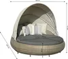 Dehner Sun-Lounger Florida, rund, ca. 220 x 160 x 159 cm, Produktbild-Vorschau 5