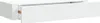 A white wall-mounted shelf with one drawer partially open. Produktbild-Vorschau
