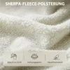 HOMCOM Lounge kreslo, relaxačné kreslo s fleecom Sherpa, Náhľad obrázku produktu 6