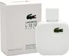 A white bottle of Lacoste L.12.12 Blanc Eau De Toilette spray and its packaging are shown against a white background. Produktbild-Vorschau