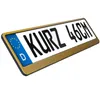 2 Stück Kennzeichenhalter kurz 46 cm Chrom gebürstet Produktbild-Vorschau 2