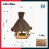 KOTARBAU® Mangiatoia Uccelli da Esterno Legno e Vimini Anteprima dell’immagine prodotto 3