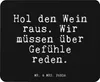 Mr. & Mrs. Panda Mouse Pad Hol den Wein raus.... - Schwarz Produktbild-Vorschau 1