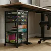 Cassettiera con rotelle Relaxdays, 2 cassetti, design a Anteprima dell’immagine prodotto 5