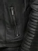 Kunst- Lederjacke Bikerjacke Biker Steppjacke Schwarz 4XL Produktbild-Vorschau 4