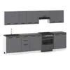 ULWEHOME | Küchenzeile 320 cm Anthrazit, Küchenmöbel-Set Produktbild-Vorschau 2