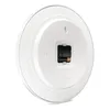 The back of a white analog clock is shown against a white background. Voir les images du produit