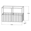 A line drawing diagram of a raised garden bed with dimensions indicated. Produktbild-Vorschau