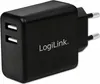 LogiLink PA0210, Drinnen, AC, 5 V, 2,4 A, Schwarz Produktbild-Vorschau 1