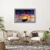 Gerahmtes Poster - Schwarzer Rahmen - Boot Sonnenuntergang Produktbild-Vorschau 6