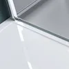 A close-up view of a shower door hinge and the edge of a shower tray. Produktbild-Vorschau
