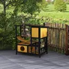 PawHut kattenhuis van hout, kattenhol, kattenhut met Productafbeelding-voorbeeld 2