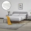 Lit rembourré 'Porvoo' avec matelas pin textile 140 x 200 Voir les images du produit 1