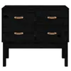 Konsolenschrank Schwarz 90x40x78 cm Massivholz Kiefer Produktbild-Vorschau 3