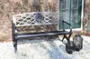 VDD - panchetta da giardino - nera - 2 posti - 60x127x85 Anteprima dell’immagine prodotto 8