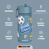 Trinkflasche Kinder Edelstahl mit Strohhalm, Thermosflasche Produktbild-Vorschau 3
