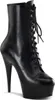 DELIGHT-1020 Damen Booties von Pleaser, Schwarz Leder , EU Produktbild-Vorschau 1