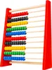 A colorful abacus with wooden beads on a white background. Produktbild-Vorschau