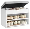 VASAGLE Schuhbank mit gepolstertem Kissen, 3 Ebenen, 30 x Produktbild-Vorschau 1