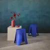 Set 2 sgabelli impilabili in Pelle finta, Blu Anteprima dell’immagine prodotto 4