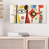 DEQORI Hybrid Leinwand Bild 60x30 cm 'Abstrakte Visage' Produktbild-Vorschau 4