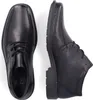 A pair of black leather shoes, viewed from above. Podgląd zdjęcia produktu