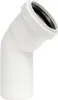 HT Bogen DN 32/45° weiß PP Kunststoff | mit Dichtung | Produktbild-Vorschau 1