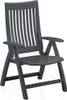A dark gray plastic garden chair is shown against a white background. Produktbild-Vorschau