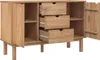 A wooden sideboard with three drawers and two doors, shown against a white background. Náhled obrázku produktu