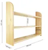 A three-tiered wooden shelf unit shown from a three-quarter angle against a white background. Voir les images du produit