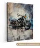MuchoWow® - Leinwandbilder - Motorrad - Fahrrad - Blau - Produktbild-Vorschau 1