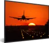 MuchoWow® Gerahmtes Poster Sonnenuntergang - Flugzeug - Produktbild-Vorschau 1