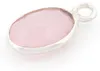 Vintageparts Rosenquarz-Anhänger 925 Silber Oval Facettiert Produktbild-Vorschau 1