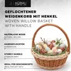 Weidenkorb mit Henkel Ø 22 cm Osterkorb Geflochtener Produktbild-Vorschau 2
