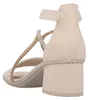 Rieker Damen Sandale Sandalette Strass Metallic Blockabsatz Produktbild-Vorschau 8