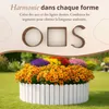Floranica Bordure de Jardin en bois 30 x 200 cm Blanc Voir les images du produit 4