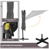 Outsunny Sonnenschirm 245x245 cm Ampelschirm neigbar Alu Produktbild-Vorschau 6