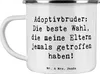 Mr. & Mrs. Panda Teetasse Spruch Adoptivbruder Liebe - Weiß Produktbild-Vorschau 1