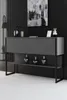 Skye Decor, Luxe - Black, Anthracite, Komoda, Czarny, 120 x Podgląd zdjęcia produktu 1