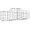 Gabionen mit Hochbogen 2 Stk. 200x50x60/80 cm Verzinktes Produktbild-Vorschau 3