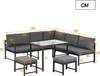 Merax Gartenmöbelset für 6-7 Personen, 5-tlg. Sitzgruppe Produktbild-Vorschau 7