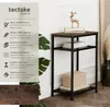 Table d’appoint YORK 45,5x36x75,5cm - Bois foncé Voir les images du produit 2